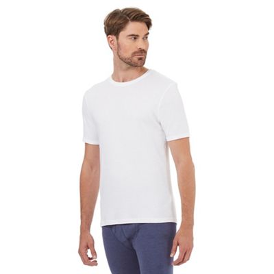Big and tall big and tall white short sleeved thermal shirt